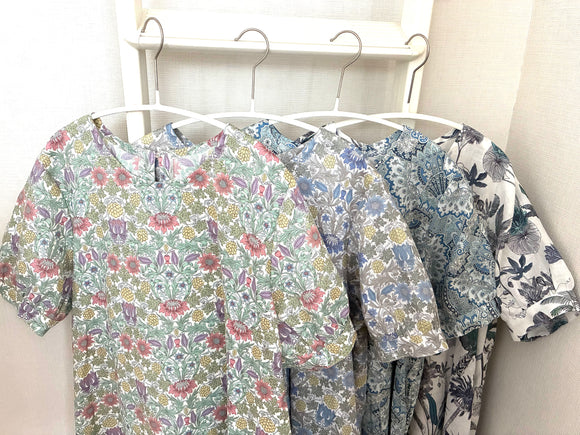 【製品】フランダースリネンのAラインワンピース（パフ半袖）