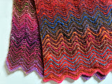 【キット】ジグザグ編みのストール（NOROソックヤーン使用）