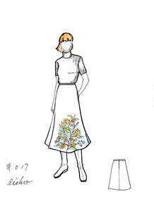 #017 Simple flared skirt シンプルフレアスカート