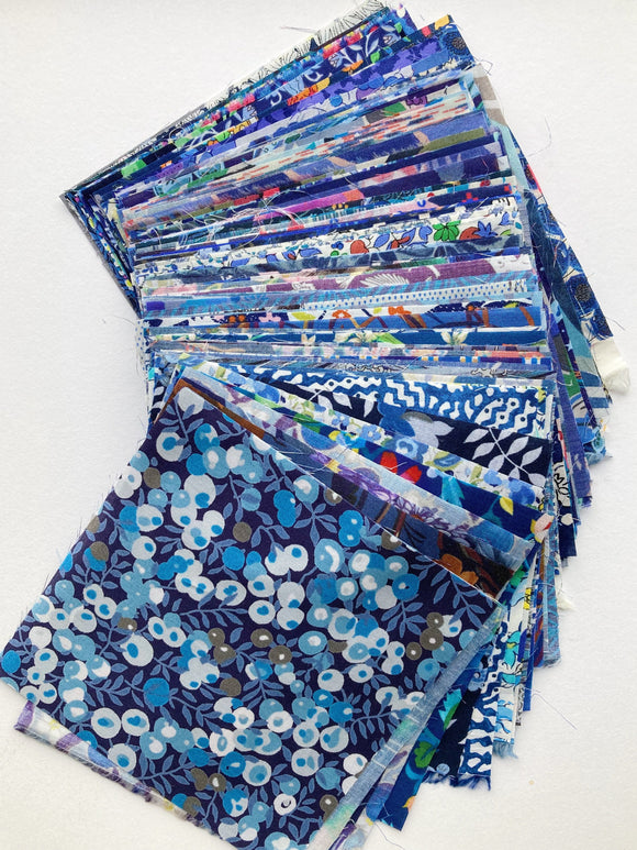 Trente et Un Special Fabrics《ブルー系》 約10cm角100枚セット
