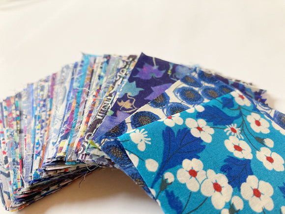 Special Fabrics 《ブルー系》 約6cm角100種100枚セット